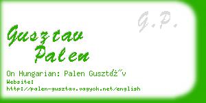 gusztav palen business card